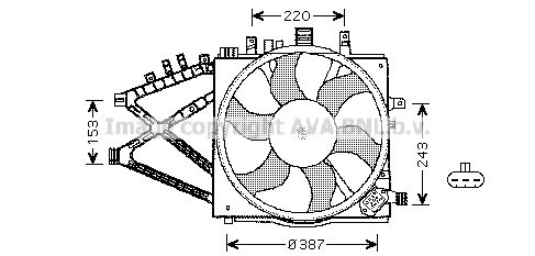 AVA QUALITY COOLING ventiliatorius, radiatoriaus OL7521